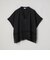 裾刺繍レース スキッパーシアーバンドカラーブラウス