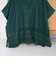 裾刺繍レース スキッパーシアーバンドカラーブラウス