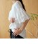 カットワークレース 袖切替デザインTシャツ