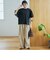 カットワークレース 袖切替デザインTシャツ