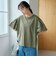 カットワークレース 袖切替デザインTシャツ