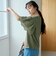 カットワークレース 袖切替デザインTシャツ