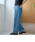バックベルト付き カーブシルエット ワイドデニムパンツ