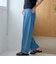 バックベルト付き カーブシルエット ワイドデニムパンツ
