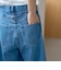 バックベルト付き カーブシルエット ワイドデニムパンツ