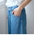 バックベルト付き カーブシルエット ワイドデニムパンツ