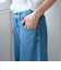 バックベルト付き カーブシルエット ワイドデニムパンツ