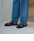 バックベルト付き カーブシルエット ワイドデニムパンツ