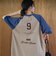【汗染み軽減】アソートナンバリングロゴプリント ラグランTシャツワンピース