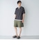 キーネックフェイクレイヤード半袖Tシャツ