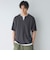 キーネックフェイクレイヤード半袖Tシャツ