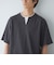 キーネックフェイクレイヤード半袖Tシャツ