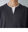 キーネックフェイクレイヤード半袖Tシャツ