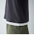 キーネックフェイクレイヤード半袖Tシャツ