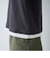 キーネックフェイクレイヤード半袖Tシャツ