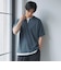 キーネックフェイクレイヤード半袖Tシャツ