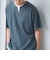 キーネックフェイクレイヤード半袖Tシャツ