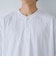スラブ天竺ヘンリーネック半袖Tシャツ
