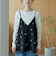 【セットアップ対応】フラワー刺繍 2wayキャミソールチュニックビスチェ