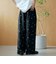 【セットアップ対応】フラワー刺繍イージーワイドパンツ