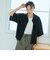 カットジャガード ショート丈レギュラーカラー半袖シャツ