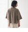 カットジャガード ショート丈レギュラーカラー半袖シャツ