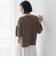 マルチボーダー 袖ギャザーフリルワッフル Tシャツ