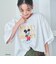 【MICKEY（ミッキー）/別注】ミッキー＆ミニー 袖フリル半袖Tシャツ