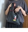 【MICKEY（ミッキー）/別注】配色パイピング レザーライクショッパーバッグ