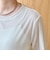 シアーメッシュ フロッキーストライプ半袖Tシャツ