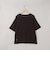 シアーメッシュ フロッキーストライプ半袖Tシャツ