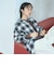 オンブレチェック レギュラーカラーライトネルシャツ