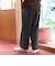 ウールブレンド タックワイドスラックスパンツ