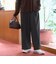 ウールブレンド タックワイドスラックスパンツ