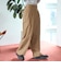 ウールブレンド タックワイドスラックスパンツ