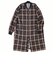 チェックデニム切替ロングコート
