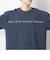 布帛切替メッセージプリントロング半袖クルーネックＴシャツ
