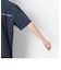 布帛切替メッセージプリントロング半袖クルーネックＴシャツ