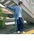 デニムワイドテーパードパンツ