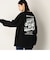 バックプリントワイド長袖クルーネックＴシャツ