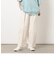 高密度コットンツイル ワイドテーパードパンツ