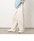 高密度コットンツイル ワイドテーパードパンツ