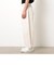 高密度コットンツイル ワイドテーパードパンツ