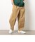 高密度コットンツイル ワイドテーパードパンツ