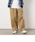 高密度コットンツイル ワイドテーパードパンツ
