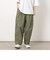 高密度コットンツイル ワイドテーパード カーゴパンツ