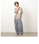 バックロゴプリント 布帛切替 半袖Ｔシャツ