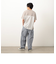 バックロゴプリント 布帛切替 半袖Ｔシャツ
