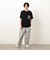 バックロゴプリント 布帛切替 半袖Ｔシャツ