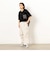 バックロゴプリント 布帛切替 半袖Ｔシャツ